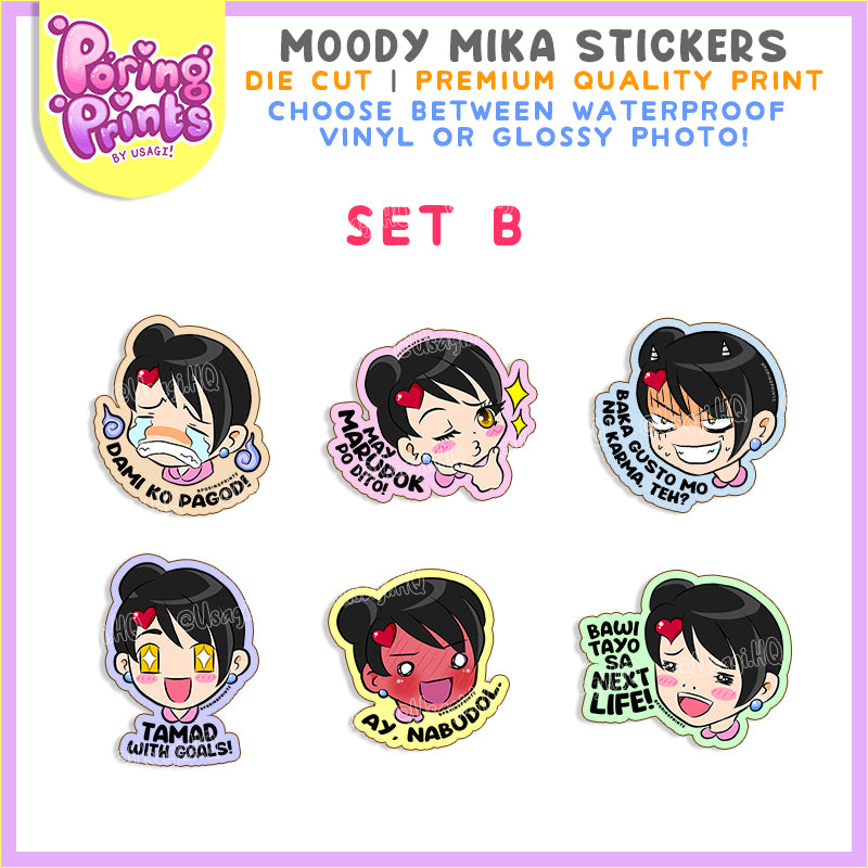 Die Cut Stickers | Moody Mika-chan