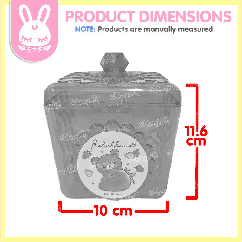 Rilakkuma Kawaii Strawberry Diamond Acrylic Canister