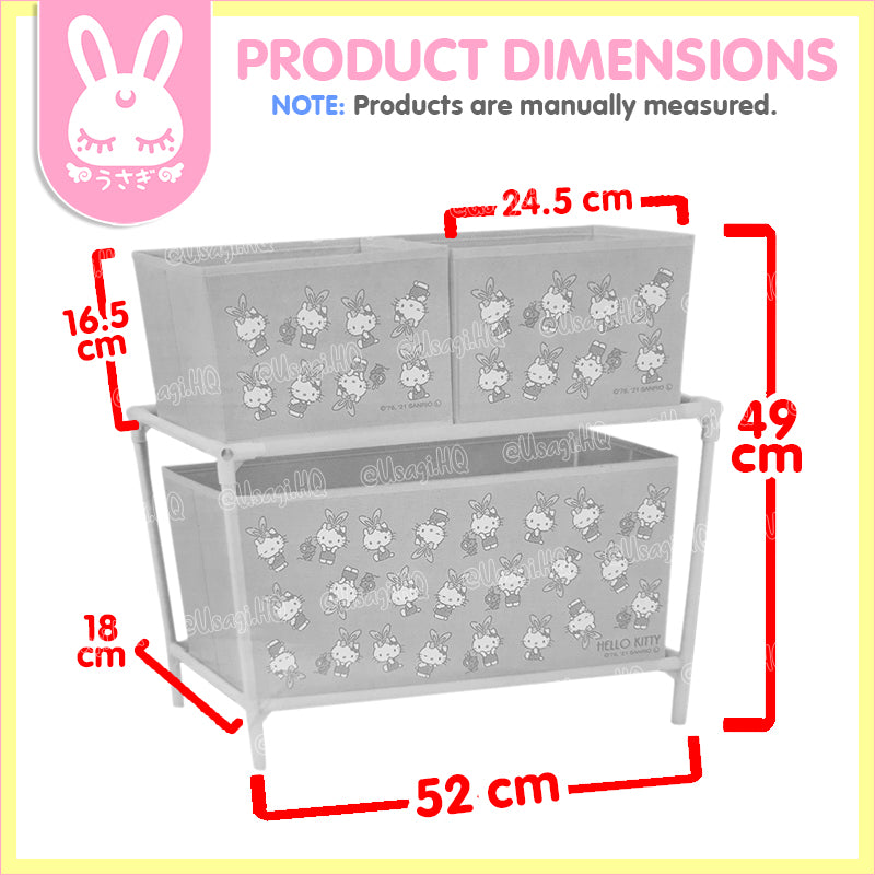 Cinnamoroll & Cappuccino Usamimi 2-Tier 3-Box Storage Shelf