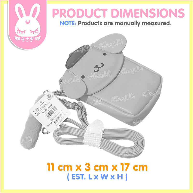Pompompurin Posh Leatherette Mobile Phone Sling Bag with Fur Charm