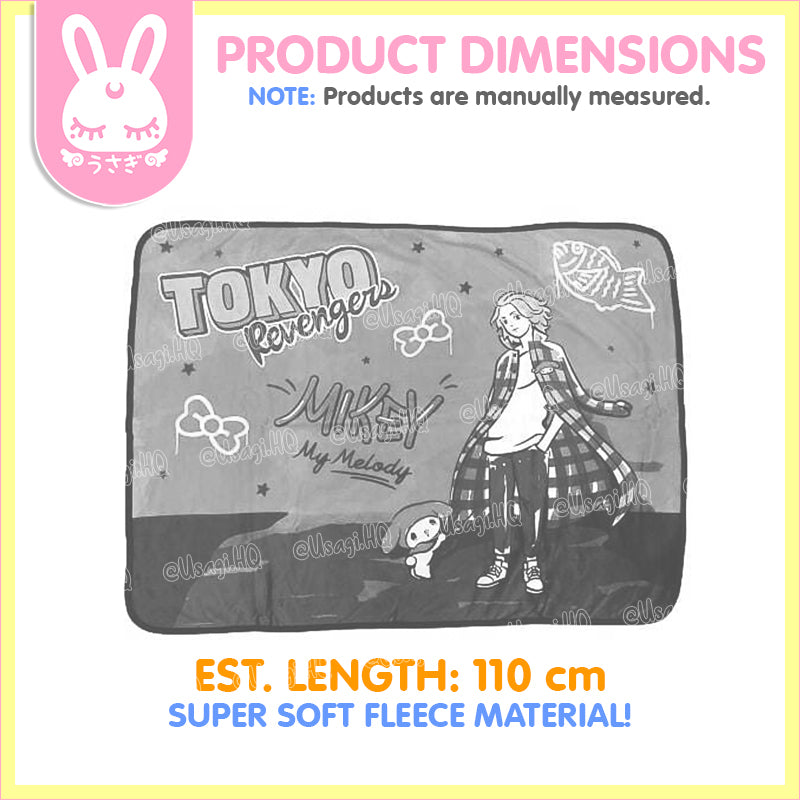 Sanrio x Tokyo Revengers Collaboration Premium Fluffy Blanket | My Melody x Mikey