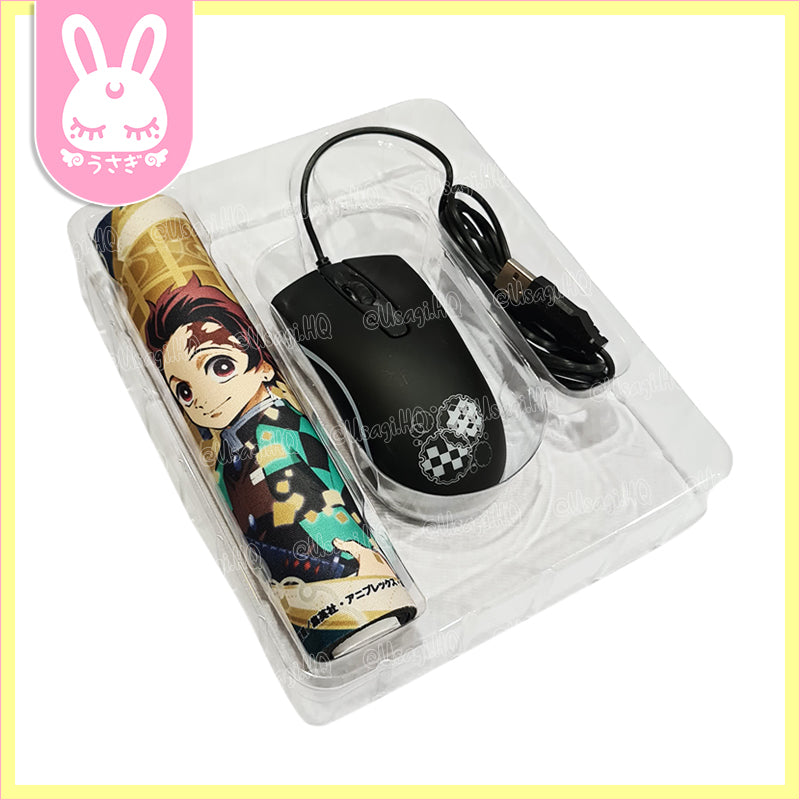 Demon Slayer: Kimetsu no Yaiba Glowing Mouse & Mousepad Set | Tanjiro x Giyuu