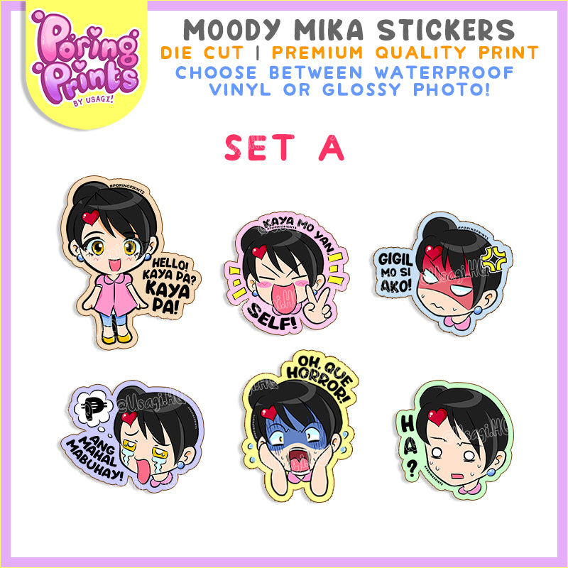 Die Cut Stickers | Moody Mika-chan