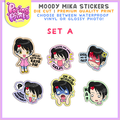 Die Cut Stickers | Moody Mika-chan