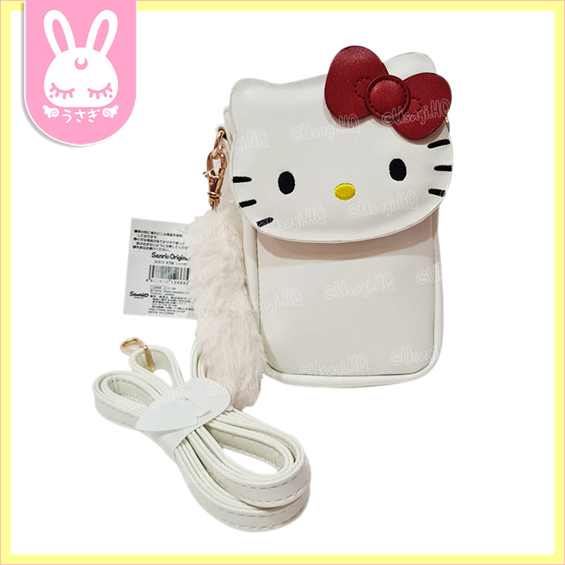 Hello Kitty Posh Leatherette Mobile Phone Sling Bag with Fur Charm