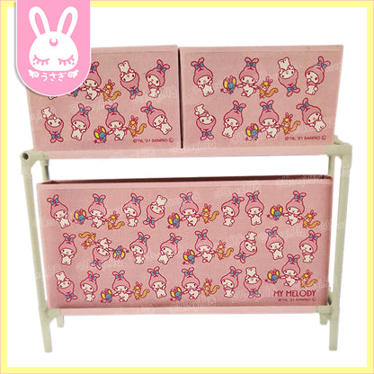 My Melody Usamimi 2-Tier 3-Box Storage Shelf