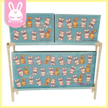 Cinnamoroll & Cappuccino Usamimi 2-Tier 3-Box Storage Shelf