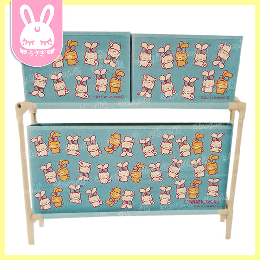 Cinnamoroll & Cappuccino Usamimi 2-Tier 3-Box Storage Shelf