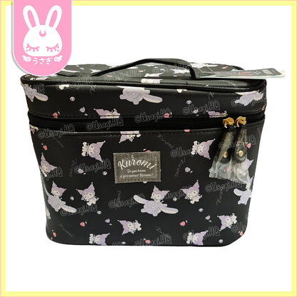 Kuromi & Baku Beautiful 3-Piece Travel Vanity Cosmetic Bag Set