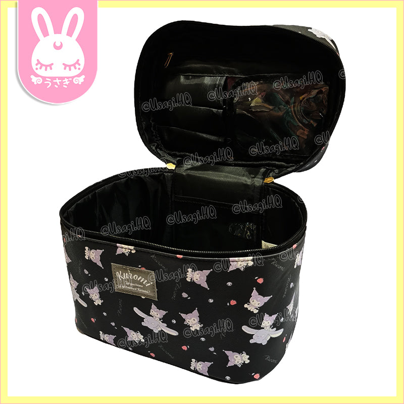 Kuromi & Baku Beautiful 3-Piece Travel Vanity Cosmetic Bag Set