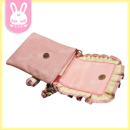 Hello Kitty Ruffled Glitter Phone & ID/Beep Card Sling Bag