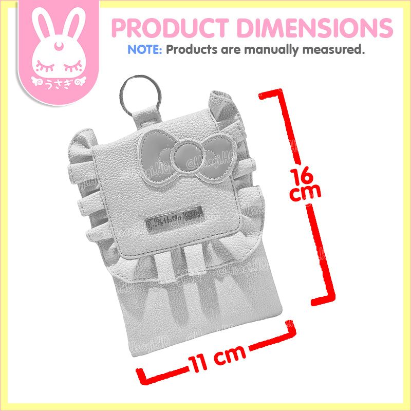 Hello Kitty Ruffled Glitter Phone & ID/Beep Card Sling Bag