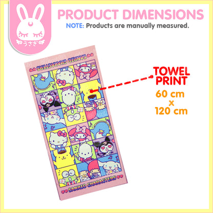 Sanrio Characters Kawaii Colorful Beach Bath Towel