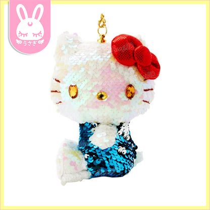 Hello Kitty Posh Sequin Mascot Plush Bag Charm