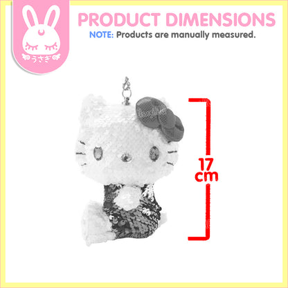 Hello Kitty Posh Sequin Mascot Plush Bag Charm