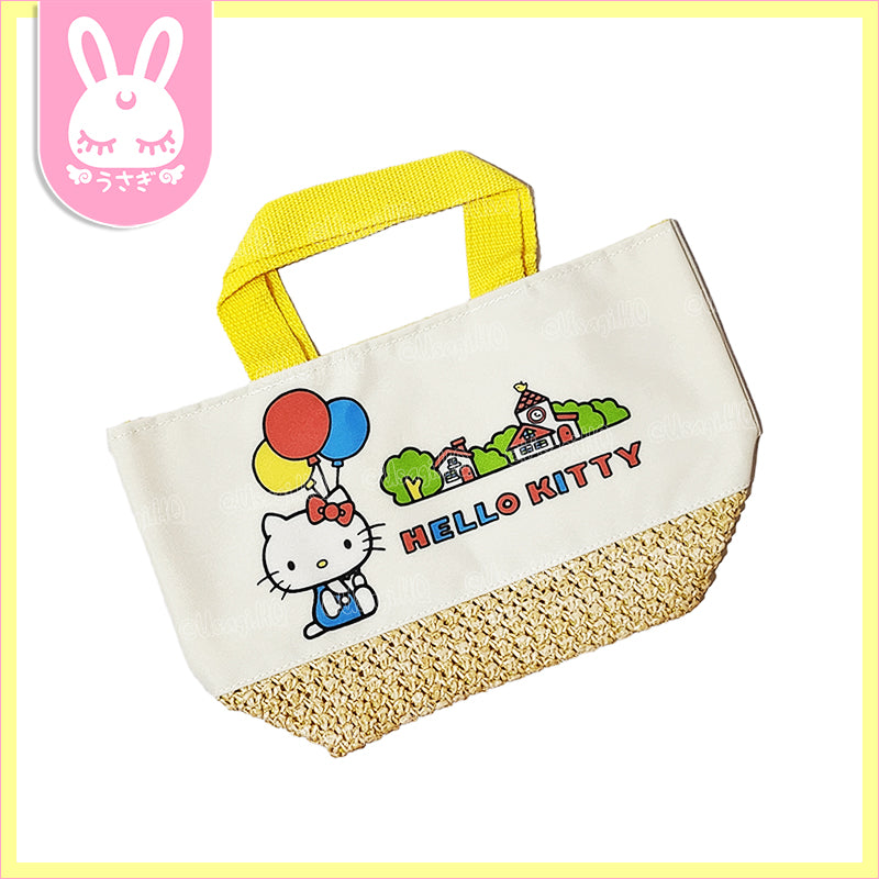 Hello Kitty x Lawson Collaboration Basket-Style Handbag | Yellow