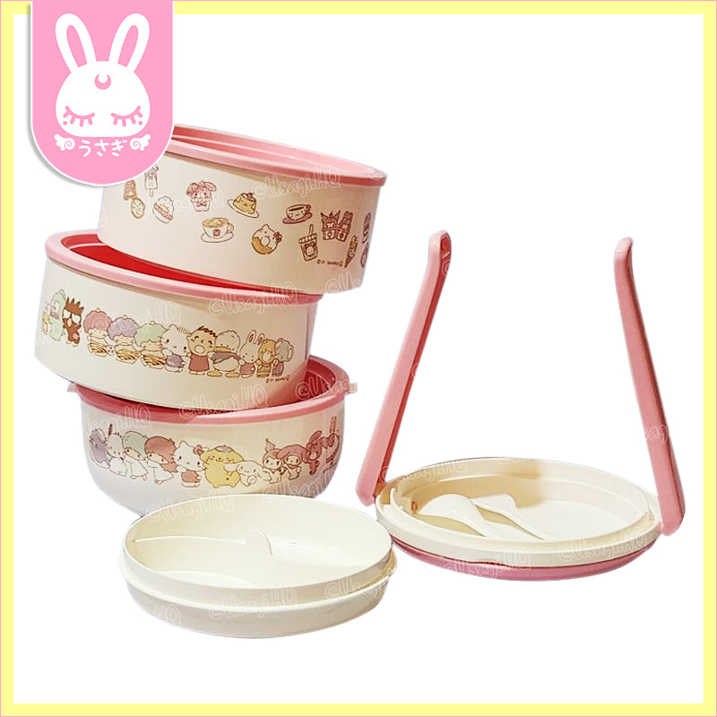 Sanrio Characters Kamatekyun 3-Layered Picnic Bento Box Set