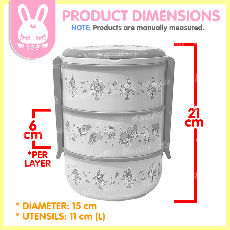 Sanrio Characters Candy Land 3-Layered Picnic Bento Box Set