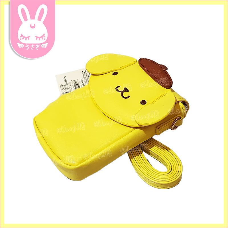 Pompompurin Posh Leatherette Mobile Phone Sling Bag with Fur Charm