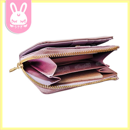Kuromi Classy Lavender Bow Tri-Fold Luxury Wallet