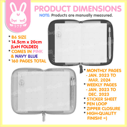 Sailor Moon 2023 Make-Up! Schedule Notebook | Pink & Navy