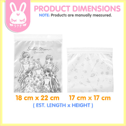 Sailor Moon Cosmos x 3Coins Collaboration M & L Reusable Zipper Bags
