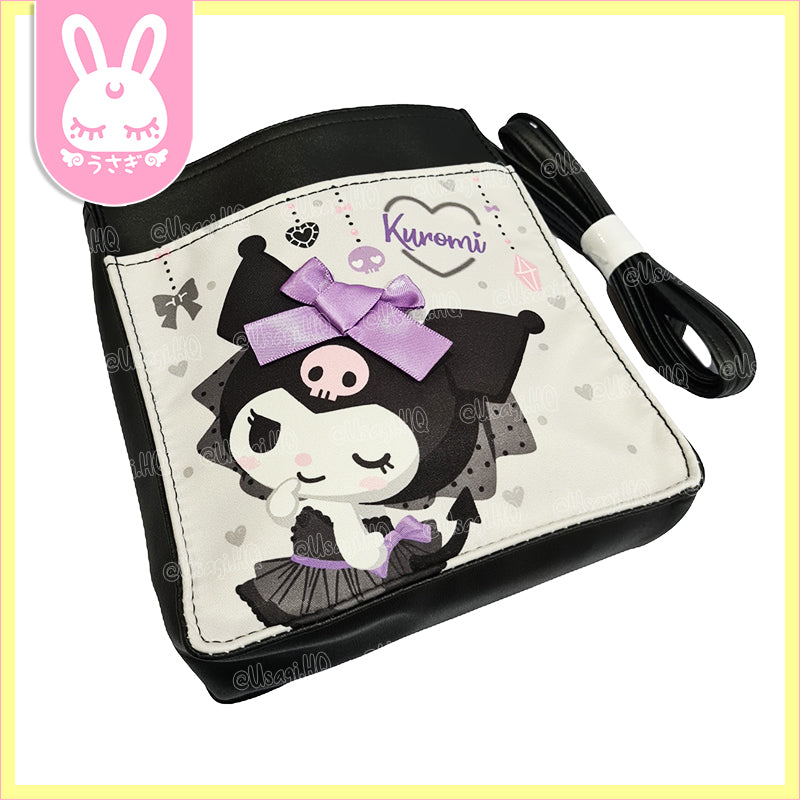 Kuromi Leatherette Sling Bag | Black