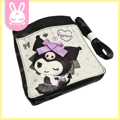 Kuromi Leatherette Sling Bag | Black