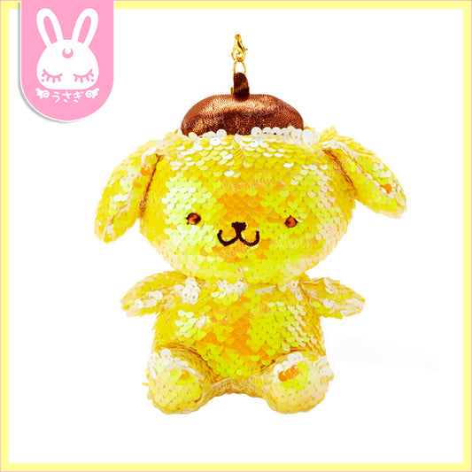 Pompompurin Posh Sequin Mascot Plush Bag Charm
